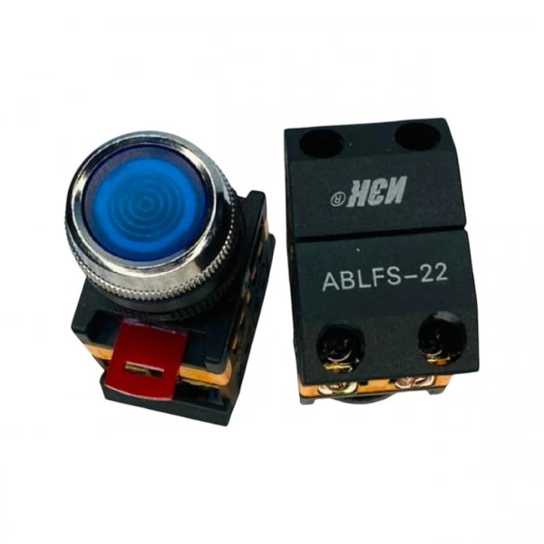 ABLFS-22 Кнопка с подсветкой синяя