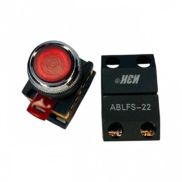 ABLFS-22 Кнопка с подсветкой красная