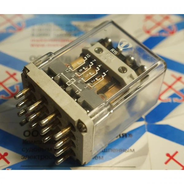 Реле R15-4PDT (10A; -12V)