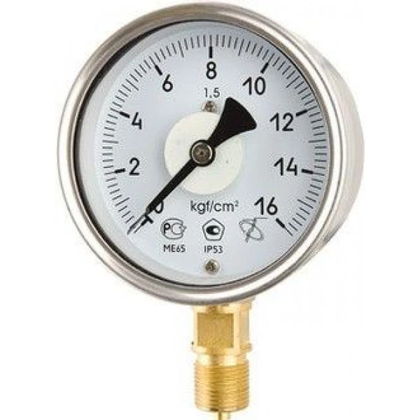 Вакуумметр судовой ВТПСф-100-ОМ2 (-0,1-0 mPa), кл. 1,5
